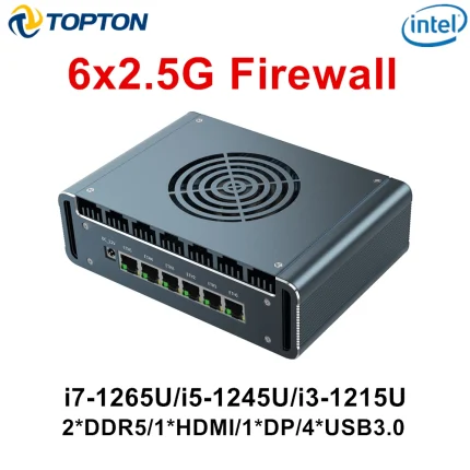 Topton 12th Gen i7 1265U N100 Firewall Mini PC 6x2,5G LAN intel i226-V i5 1245U DDR5 NVMe Proxmox pfSense OPNsense Mini ordenador