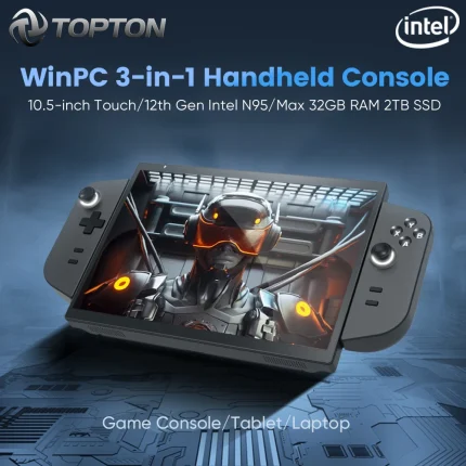 Consola de juegos Retro portátil Topton pantalla táctil de 10,5 pulgadas 12. a generación Intel N95 Win11 tableta para juegos PC Mini portátil 3 en 1 Gamepad PC