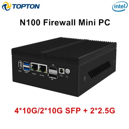Nuevo Topton Solid Firewall Mini PC 4x o 2x10G SFP + Intel N100 2xi226-V 2,5G DDR5 servidor doméstico ordenador Industrial Proxmox ESXi