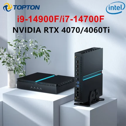 Topton-Mini PC Beast Gamer i9, 14900F, i7, 14700F, NVIDIA RTX 4070, 12G, 4060Ti, 2xDDR5, Windows 11 pro, ordenador de escritorio para juegos, WiFi6