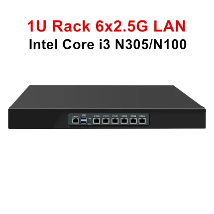 Topton-Mini PC Intel i3 N305 N100, 6 x i226-V, 2.5GbE, LAN, cortafuegos, Router, Gateway, DDR5, MSATA, GPIO, ranura SIM, 1U