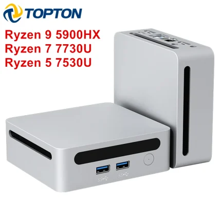Topton-Mini PC Gamer AMD Ryzen 9 5900HX 7 7730U 5800U Windows 11 DDR4 3200MHz Gaming Mini Computer Barebone 8K HTPC WiFi6 BT5.2
